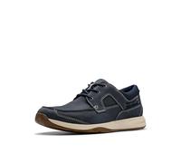 Clarks Sailview Lace Chaussures Bateau pour Homme, Bleu Marine, 41 EU Large