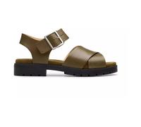 Clarks - Sandale Femme Verte - Confort Premium - Femme - Chaussures - Vert - Taille: 42 EU