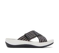 Clarks Sandales Arla Wave Slide pour femme, Black Combi, 37.5 EU