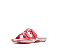 Clarks Sandales Breeze Piper Slide pour femme, Corail Brt, 36 EU