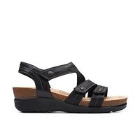 Clarks Sandales Calenne Clara pour femme, Black Combi, 39 EU