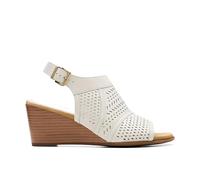 Clarks Sandales compensées Emmalae Hope pour femme, ecru, 7 Wide