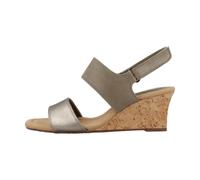 Clarks - Sandales Compensées Métalliques pour Confort et Style - Femme - Chaussures - Vert - Taille: 39 1/2 EU