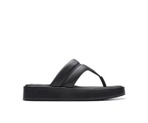 Clarks Sandales de marche Alda pour femme, cuir noir, 38 EU