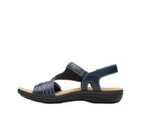 Clarks Sandales décontractées pour femme, Cuir bleu marine, 36.5 EU