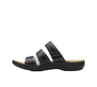 Clarks Sandales décontractées pour femme, cuir noir, 40 EU