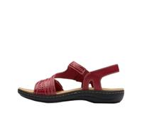 Clarks Sandales décontractées pour femme, cuir rouge, 42.5 EU