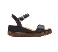 Clarks Sandales Kassanda Lily pour Femme, Cuir Noir, 38 EU