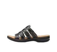 Clarks Sandales Leisa Amanda pour femme, cuir noir, 35.5 EU