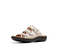 Clarks Sandales plates Laurieann Ruby pour femme, Cuir blanc cassé, 8 UK Wide