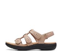 Clarks Sandales plates Laurieann Vine pour femme, Cuir sable., 36 EU