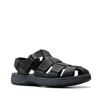Clarks Sandales Saltway Cove pour homme, cuir noir, 9 Wide