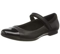 CLARKS Scala Gem K Ballerines, Black Leather, 35 EU Large