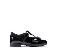 Clarks Scala Hope T Chaussures d'école pour bébé, Black Pat., 8 UK Child Wide