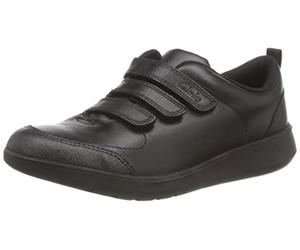 Clarks Scape Sky K Childrens Black Leather, 10.5