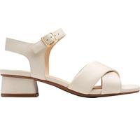 Clarks Serina 35 Sandales croisées en cuir Blanc cassé, Cuir crème, 36 EU