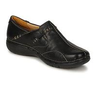 Clarks Originals – Mocassins femme Un Loop – Cuir noir – Taille 35,5 EU
