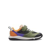 CLARKS SteggyStride K Basket, Green Combi, 30 EU