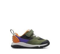 CLARKS SteggyStride T Basket, Green Combi, 22 EU