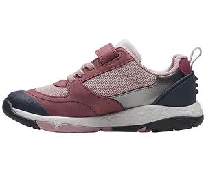 Clarks SteggyStrideK. Baskets pour garçons et Filles, en Cuir de Baie, 25,5 EU, Berry Leather., 25.5 EU