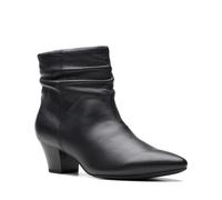Clarks Teresa Skip bottillon pour femmes en cuir noir
