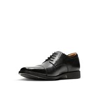Clarks Tilden Cap, Derbies à lacets homme, Noir - Cuir noirci, 47