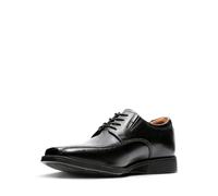 Hommes Noir / Marron/Fauve Foncé Clarks Cuir Lacet Chaussures Largeur G Tilden