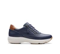 Clarks Femme Tivoli Zip Basket, Cuir Bleu Marine, 37 EU