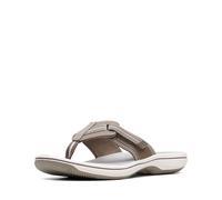 Clarks Tongs Brinkley Jazz pour Femmes, 38.5 EU, Pewter Synthetic