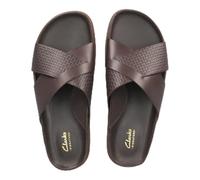 Clarks Mixte Torford Cross Sandal, Brown Leather, 43 EU
