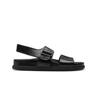 Clarks Mixte Torford Strap Sandal, Black Leather, 44.5 EU