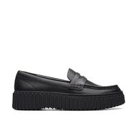 Clarks Torhill Penny Chaussures en Cuir Noir, Cuir Noir, 37 EU