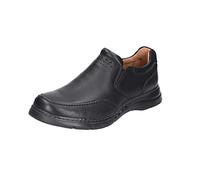 Clarks Un Brawley Step Chaussures en Cuir Noir, Noir, 9.5 UK Wide