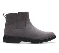Clarks Un Elda Lo bottes zippées en cuir velours gris pour femmes