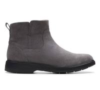 Clarks Un Elda Lo bottes zippées en cuir velours gris pour femmes