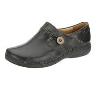 Clarks Un Loop, Mocassins femme , Noir (Black Leather), 37 EU