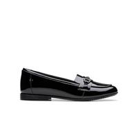 Clarks uniseks-volwassene Finjaloafer Y. Schoen Black Pat,37.5 EU