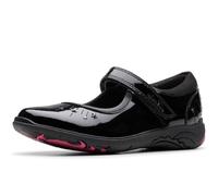 Clarks uniseks-volwassene Relda Wish K. Schoen Black Pat,32.5 EU