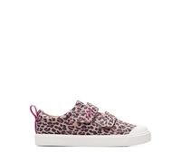 Clarks Ville Lumineux Enfants Rose Combi Toile Enfants rip Tape Chaussures décontractées G - Width Pink Combi 25.5