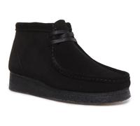 Clarks Wallabee Bottes à lacets originales et iconiques en daim noir pour femmes (Noir Daim, 37.5) 35,5