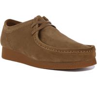 Clarks Wallabee Evo Daim Crêpe Semelle Mocassins Hommes Décontracté Marron Foncé