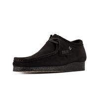 Clarks Homme Wallabee Tissu Oxford, Aspect Cuir Velours Noir, 45.5 EU