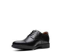 Clarks Homme Whiddon Plain Plat Oxford, Cuir Noir, 41.5 EU