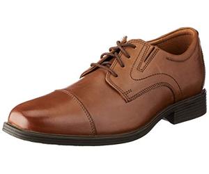 Clarks Whiddon Plain, Chaussures Oxford Homme, Dark Tan Leather 79443b, 41 EU