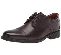 Clarks Whiddon Plain Dark Tan Leather 9 EE - Wide