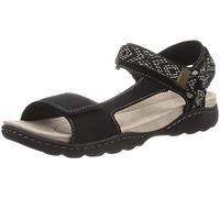 Clarks Women's Amanda Step Flat Sandal, Black Sde., 42 EU