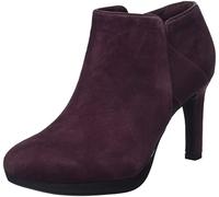 Clarks Women's Ambyr Gem Pump, Burgundy Suede, 41.5 EU