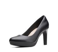 Clarks Womens Ambyr Joy Pump, Black Leather, 9.5 US