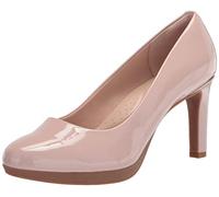 Clarks Womens Ambyr Joy Pump, Dusty Rose Patent Synthetic, 10 US