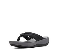 Clarks Women's Arla Kaylie Flip-Flop, Black Textile, 7